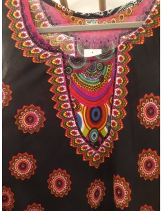 Vestido mandala fondo negro 2
