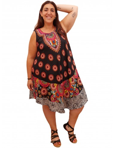 Vestido mandala fondo negro