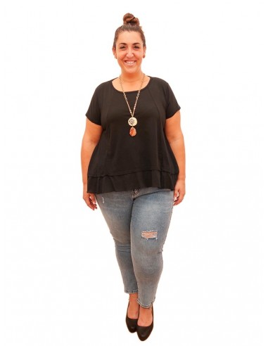 Camiseta volante negra