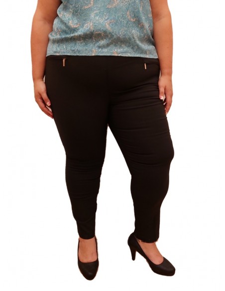 Pantalón pitillo elástico negro
