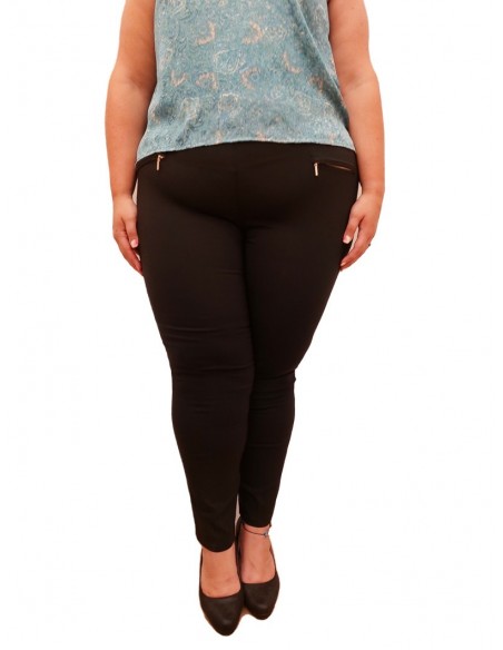 Pantalón pitillo elástico negro