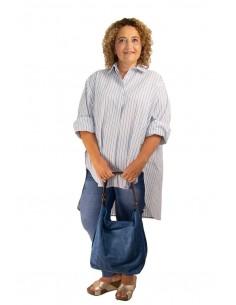 Bolso saco azul 2