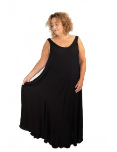 Vestido seda OLIVIA negro 2