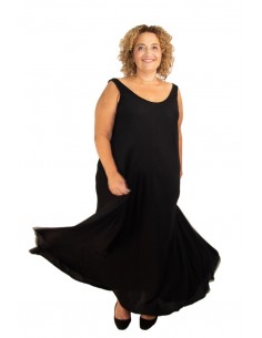 Vestido seda OLIVIA negro