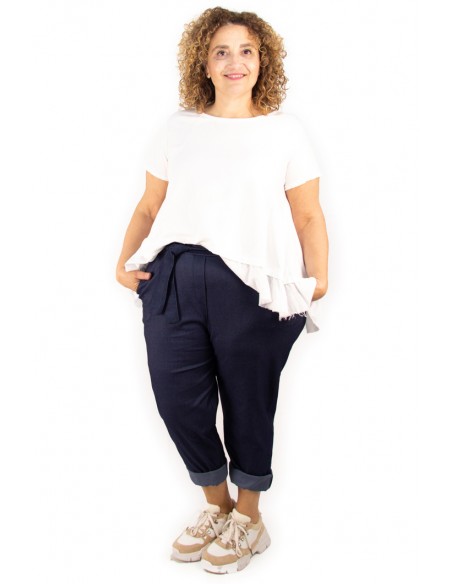 Pantalón elástico cinturón