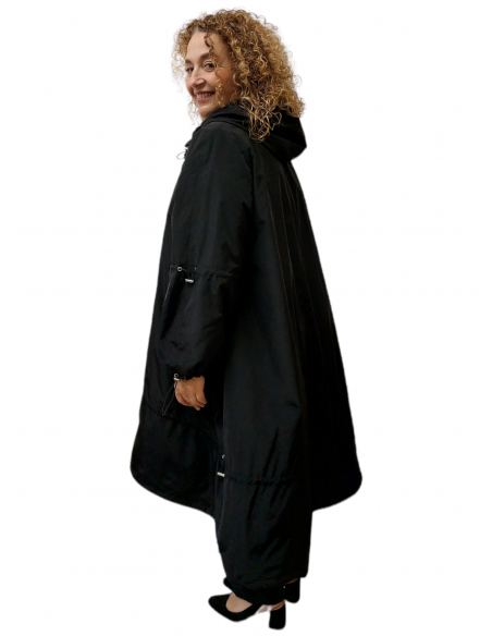 Gabardina tallas grandes Ada negra