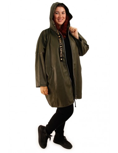 Abrigo talla grande polipiel Allison...
