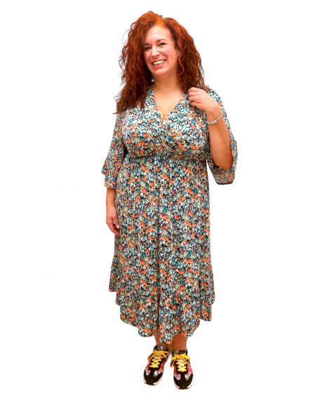 copy of Vestido tallas grandes largo azul