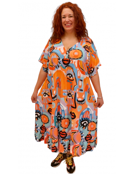 copy of Vestido tallas grandes algodón negro