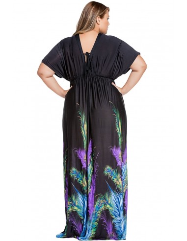 Vestido estampado plumas