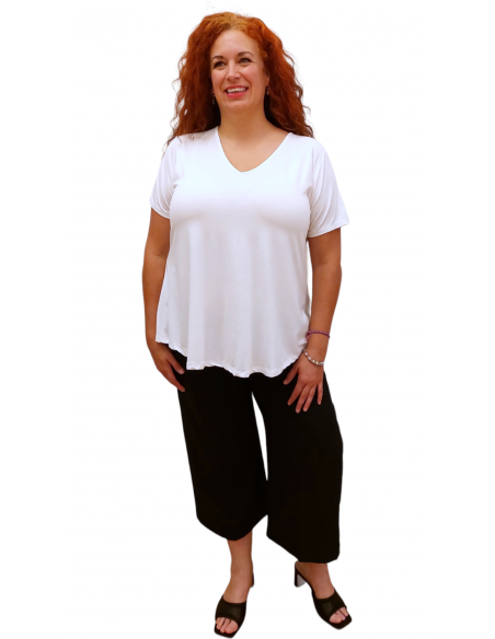 Camiseta tallas grandes básica blanca