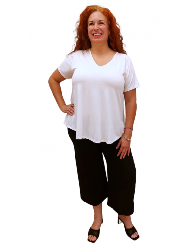 Camiseta tallas grandes básica blanca