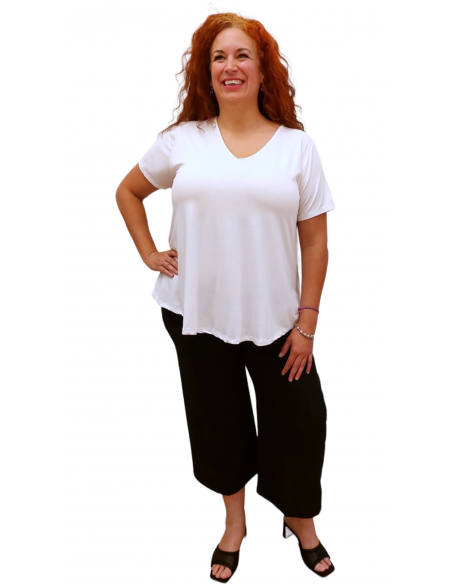 Camiseta tallas grandes básica blanca