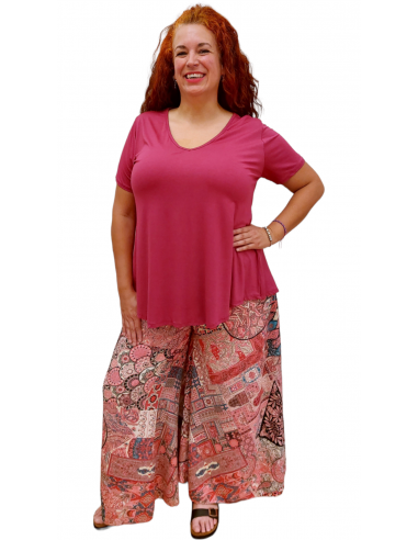 Camiseta tallas grandes básica buganvilla