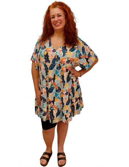 Vestido Pipa corto tucanes