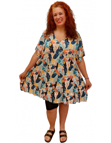 Vestido Pipa corto tucanes
