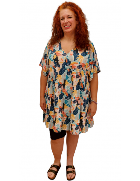 Vestido Pipa corto tucanes