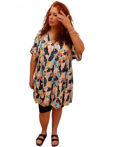 Vestido Pipa corto tucanes