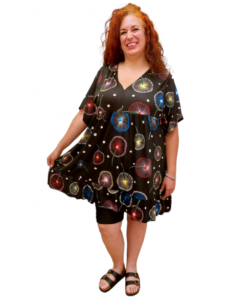 Vestido Pipa corto diente de león