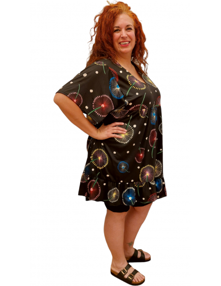 Vestido Pipa corto diente de león