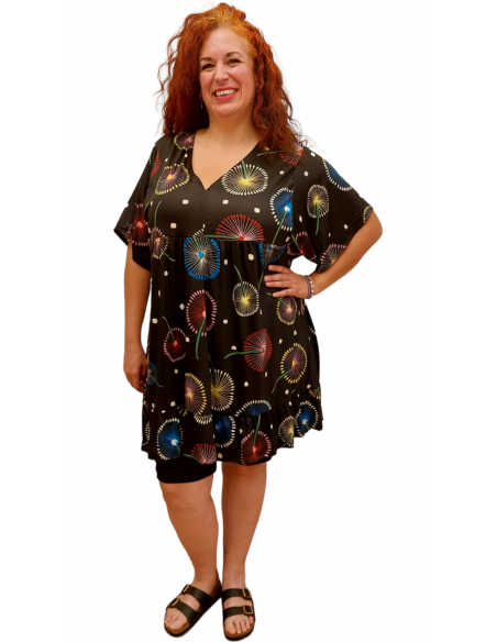 Vestido Pipa corto diente de león