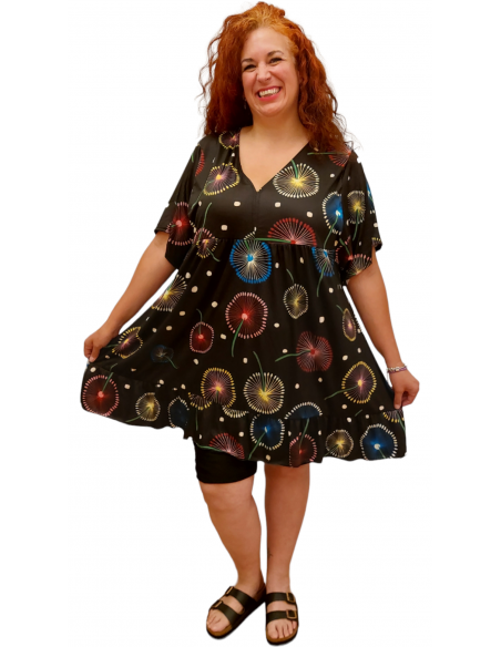 Vestido Pipa corto diente de león