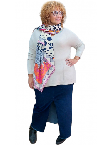 Falda vaquera larga tallas grandes