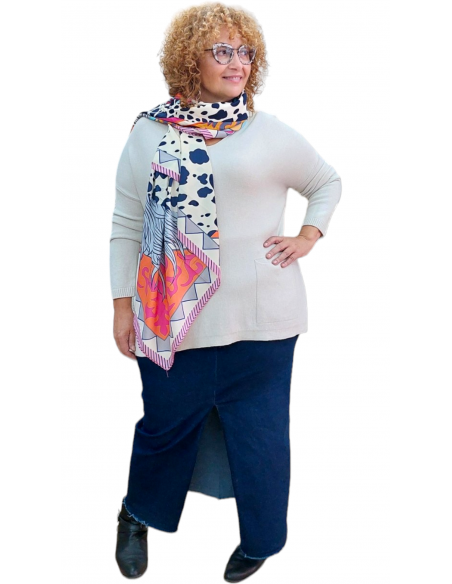 Falda vaquera larga tallas grandes