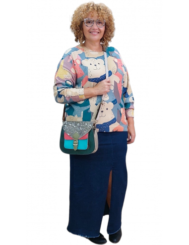 Falda vaquera larga tallas grandes