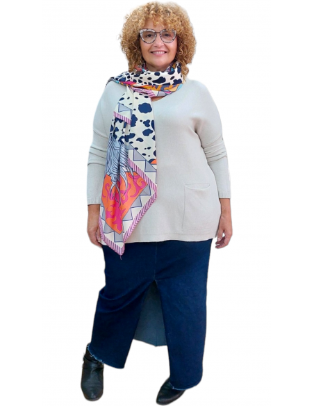 Falda vaquera larga tallas grandes
