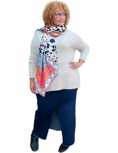 Falda vaquera larga tallas grandes