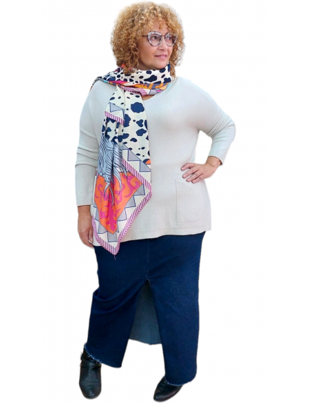 Falda vaquera larga tallas grandes