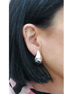 Pendientes Lágrima plateados 2