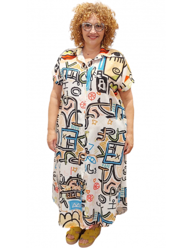 Vestido tallas grandes Mina grafitti