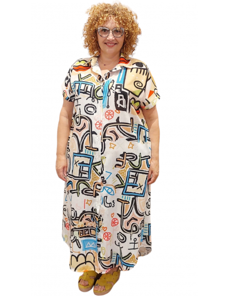 Vestido tallas grandes Mina grafitti