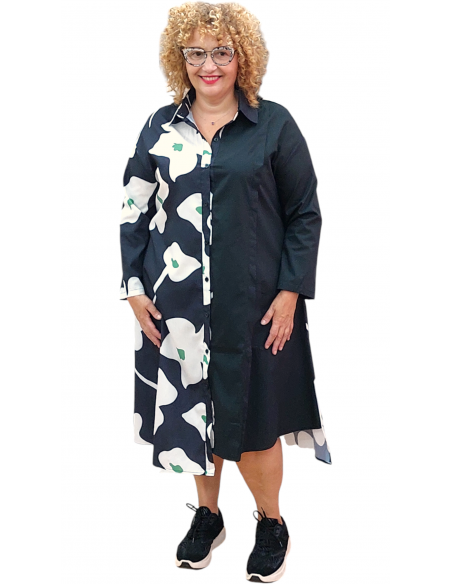 copy of Vestido tallas grandes algodón negro