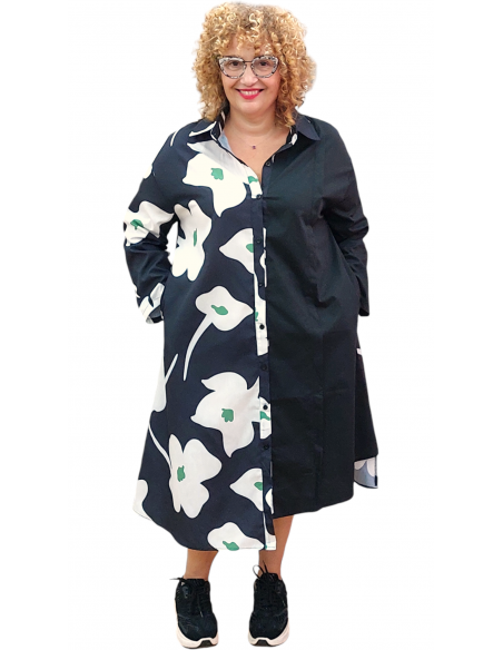 copy of Vestido tallas grandes algodón negro