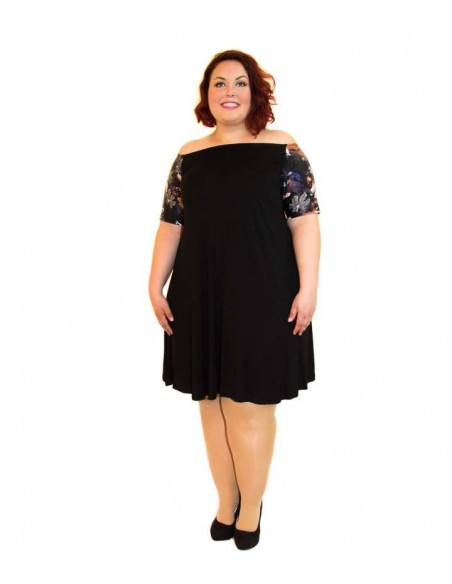Vestido hombro estampado