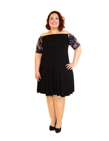 Vestido hombro estampado