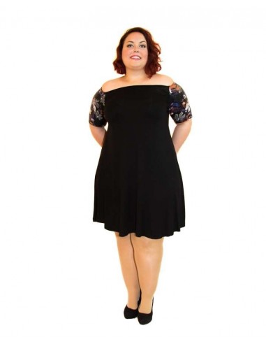 Vestido hombro estampado