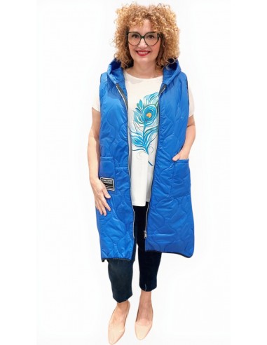 Detalle chaleco azul fuerte tallas grandes hasta 140cm contorno