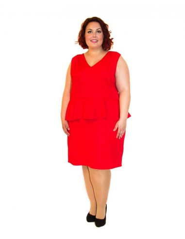 Vestido peplum rojo