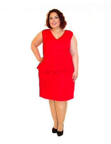 Vestido peplum rojo