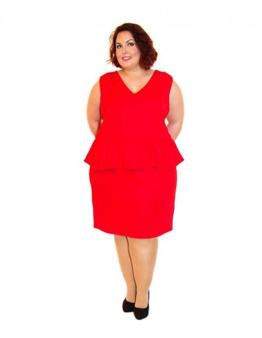 Vestido peplum rojo