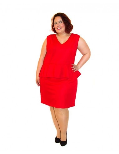 Vestido peplum rojo