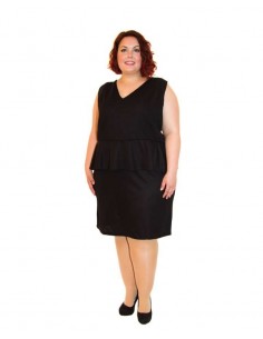 Vestido peplum negro