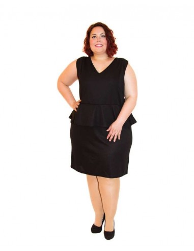 Vestido peplum negro
