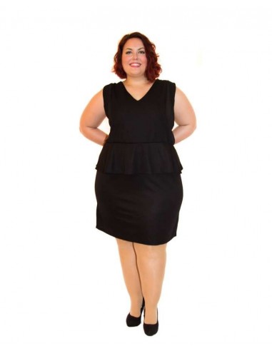 Vestido peplum negro