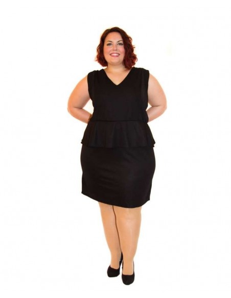 Vestido peplum negro