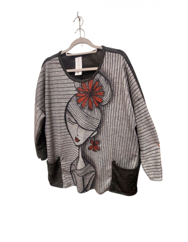 Jersey plus size flor